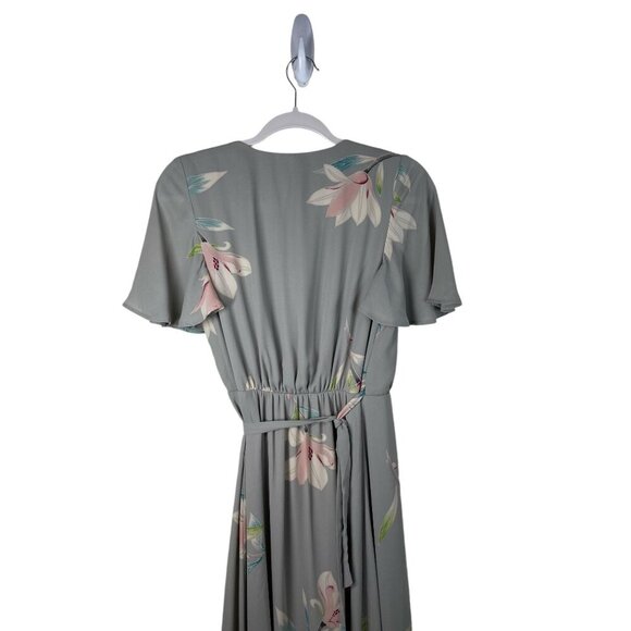 Show me your mumu Noelle flutter maxi wrap dress xs - Picture 8 of 11